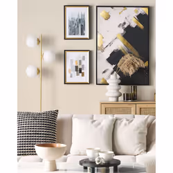 Framed Wall Print BAMAKO Urban Motif 30 x 40 cm Grey