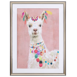 Framed Wall Print BALALA Animal Motif 60 x 80 cm Pink