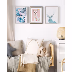 Framed Wall Print KAYES Animal Motif 30 x 40 cm Blue