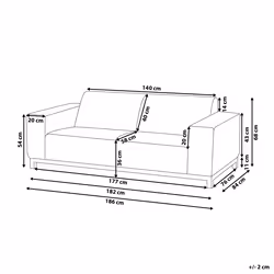 Garden Sofa 3 Seater ROVIGO Beige - Additional view 4