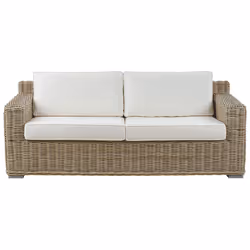 Garden Sofa 2 Seater ARDEA Rattan Light Brown