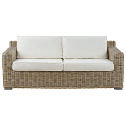 Garden Sofa 2 Seater ARDEA Rattan Light Brown