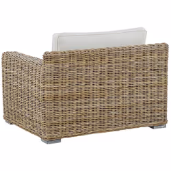 Garden Armchair ARDEA Rattan Light Brown