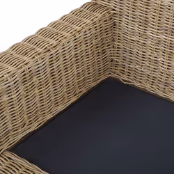Garden Armchair ARDEA Rattan Light Brown