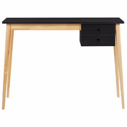 Home Office Desk EBEME Black 106 cm 48 cm with Storage