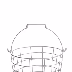 Basket Stand AYAPAL with Wheels Metal White
