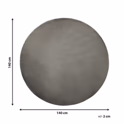 Round Viscose Area Rug 140 cm Dark Grey GESI II - Additional view 5