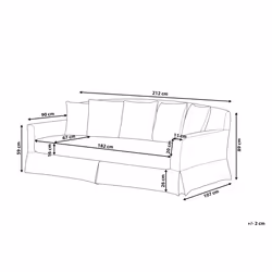 3 Seater Sofa Cover GILJA Red