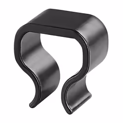 Set of 6 Outdoor Fastener Clips Black