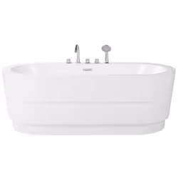 Freestanding Bathtub EMPRESA with Fixtures 1700 x 800 mm White