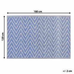 Outdoor Area Rug 120 x 180 cm Blue BALOTRA