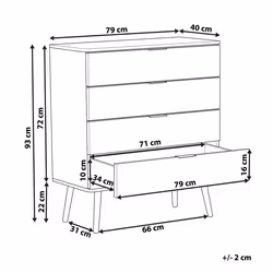 4 Drawer Chest WALPI White