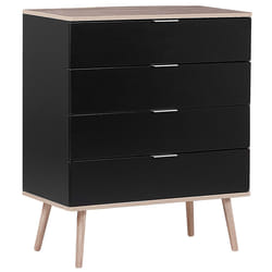 4 Drawer Chest WALPI Black