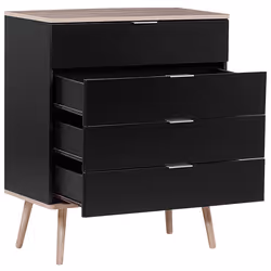 4 Drawer Chest WALPI Black