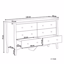 6 Drawer Chest WINCHESTER Black