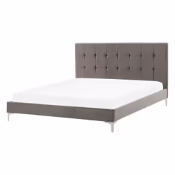 Bed Velvet AMBERT 140 x 200 cm (EU Double) Grey