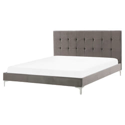 Bed Velvet AMBERT 160 x 200 cm (EU King Size) Grey