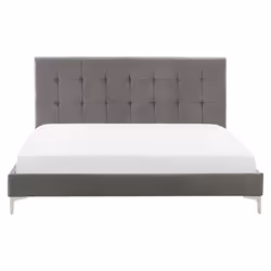 Bed Velvet AMBERT 160 x 200 cm (EU King Size) Grey
