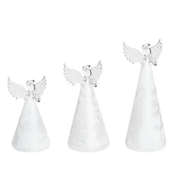 Set of 3 Decorative Angel Figurines with LED White KITTILA