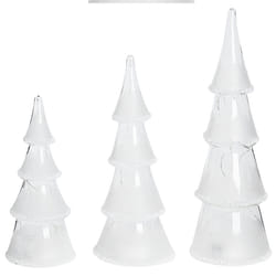 Set of 3 Decorative Christmas Trees with LED White KIERINKI