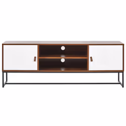 TV Stand NUEVA Dark Brown/ White