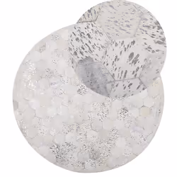 Rug BOZKOY ø 140 cm Leather Silver