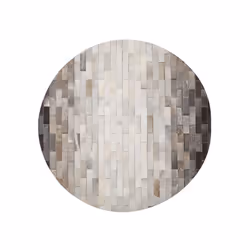 Round Cowhide Area Rug 140 cm Brown and Beige DUTLAR