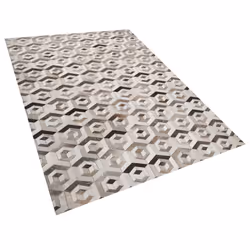 Cowhide Area Rug 140 x 200 cm Brown and Beige TAVAK