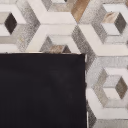 Cowhide Area Rug 140 x 200 cm Brown and Beige TAVAK