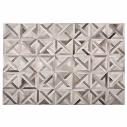 Cowhide Area Rug 140 x 200 cm Brown and Beige TAYTAN