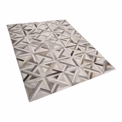 Cowhide Area Rug 140 x 200 cm Brown and Beige TAYTAN