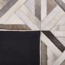Cowhide Area Rug 140 x 200 cm Brown and Beige TAYTAN
