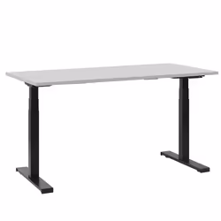 Electric Adjustable Standing Desk 130 x 72 cm Grey and Black DESTIN II