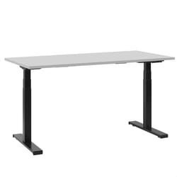 Electric Adjustable Standing Desk 130 x 72 cm Grey and Black DESTIN II
