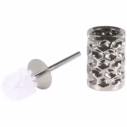 5-Piece Bathroom Accessories Set TIRUA Ceramic Silver
