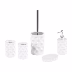 5-Piece Bathroom Accessories Set TIRUA Ceramic White