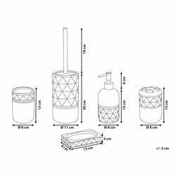 5-Piece Bathroom Accessories Set LANCO Ceramic Black