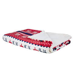 Blanket 200 x 220 cm Red and Blue REKA