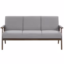 Sofa ASNES Fabric Grey 3 Seater