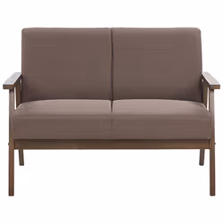 Sofa ASNES Fabric Brown 2 Seater