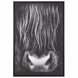 Canvas GALEATA Animal Motif 63 x 99 cm Black