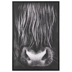 Canvas GALEATA Animal Motif 63 x 99 cm Black