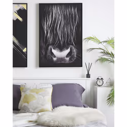 Canvas GALEATA Animal Motif 63 x 99 cm Black