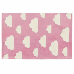 Kids Rug Cloud Print 60 x 90 cm Pink GWALIJAR