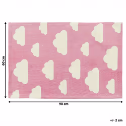 Kids Rug Cloud Print 60 x 90 cm Pink GWALIJAR - Additional view 5