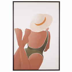 Canvas FELTRINA Feminine Motif 63 x 99 cm White