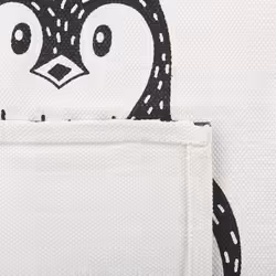 Kids Rug Penguin Print 60 x 90 cm Black and White HAJDARABAD