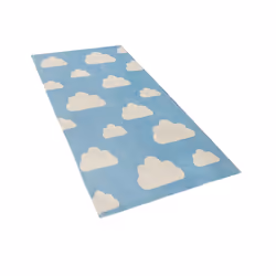 Kids Rug Cloud Print 60 x 90 cm Blue GWALIJAR
