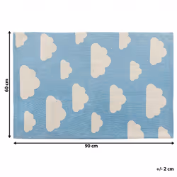 Kids Rug Cloud Print 60 x 90 cm Blue GWALIJAR - Additional view 5