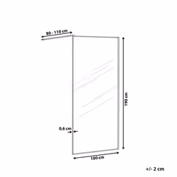 Shower Screen WASPAM II 1000 x 1900 mm Black